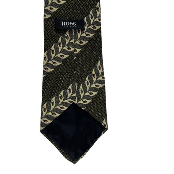 Boss Hugo Boss Mens Necktie Tie 100% Silk Multicolor Floral Print Made in Italy - Picture 3 of 9